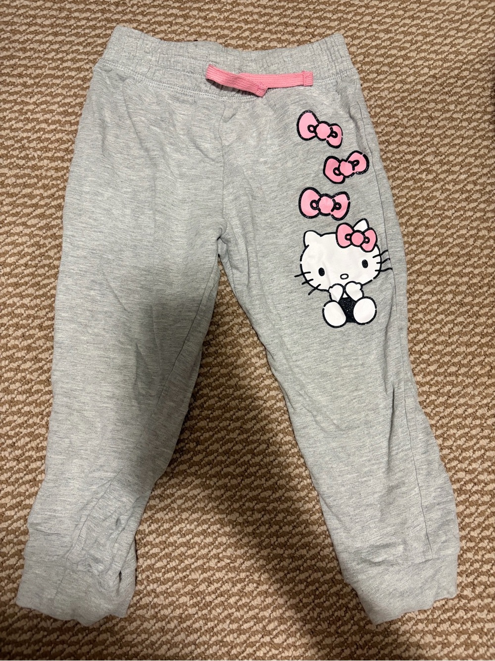 Girls size 4T Hello Kitty Light Gray Pants